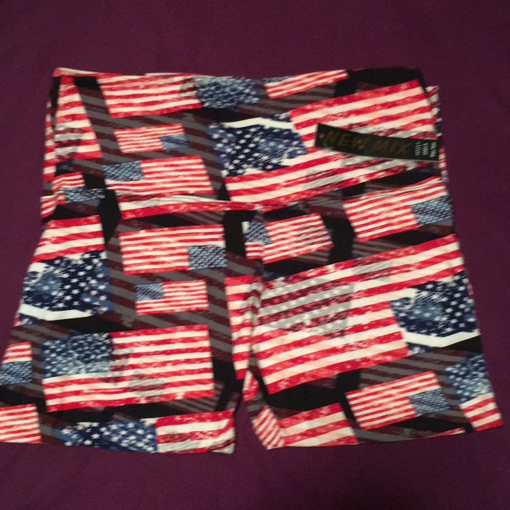 American flag ankle length leggings